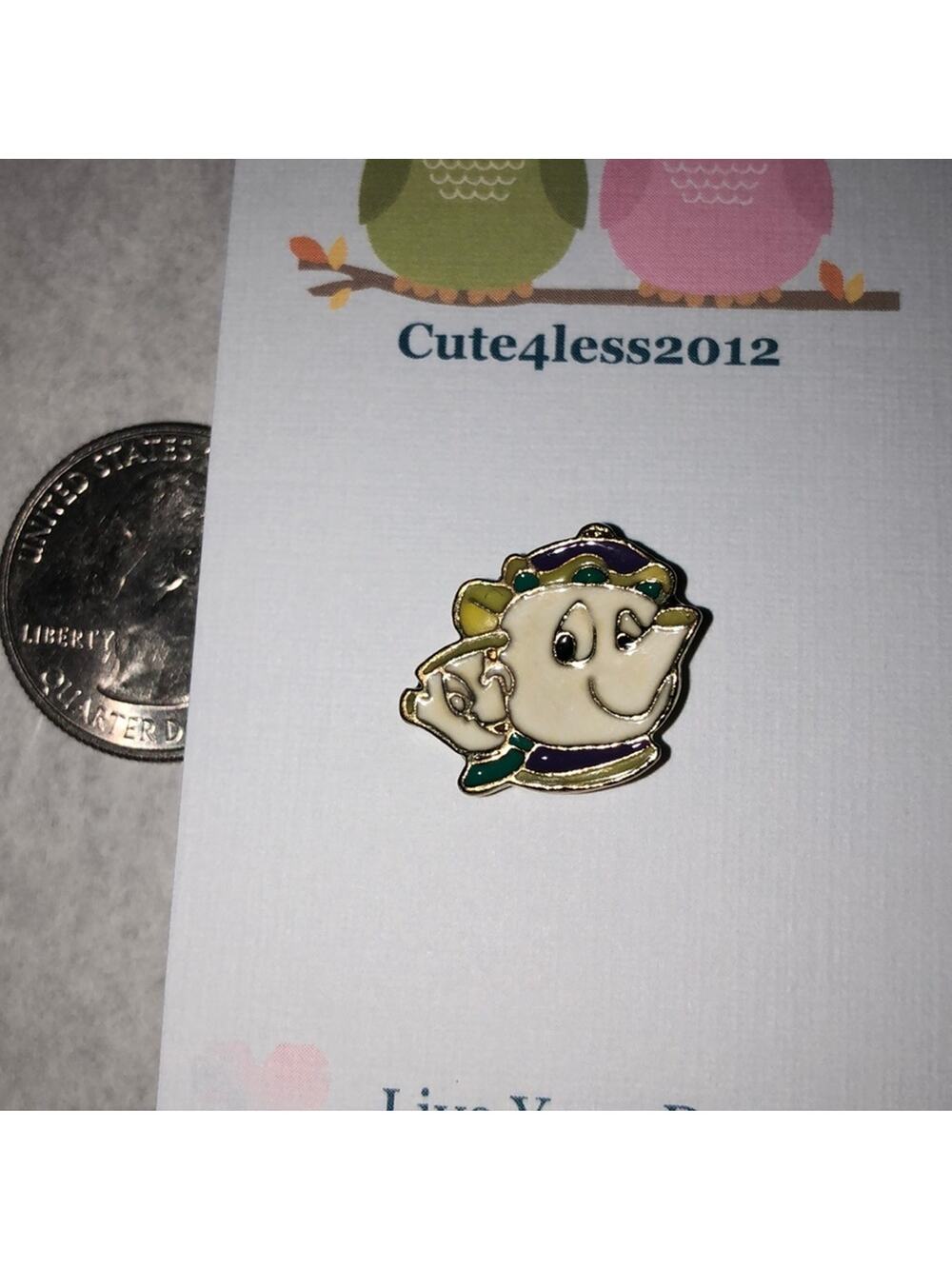 Beauty and the Beast Tea Cup Disney Pin Brooch